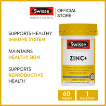 Load image into Gallery viewer, Swisse Zinc+ removes dark spots and acne scars + strengthens the immune system
