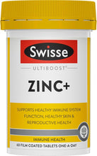 Load image into Gallery viewer, Swisse Zinc+ removes dark spots and acne scars + strengthens the immune system