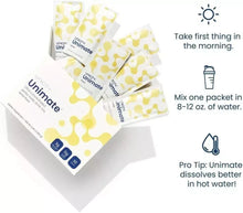 Load image into Gallery viewer, Unicity Unimate Dietary Supplement NATURAL LEMON, 30 Stick Packs -