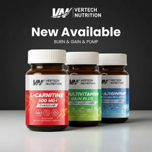 Load image into Gallery viewer, VERTECH NUTRITION L-ARGININE 1000 mg Plus Zinc (50 capsules)