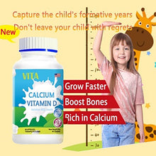 Load image into Gallery viewer, VITA Calcium Vitamin D, ฌenuine Organic Calcium + Vitamin D, Children's Vitamin, Multivitamin,