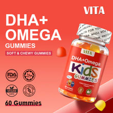 Load image into Gallery viewer, VITA DHA &amp; OMEGA 3.6.9 Gummies: DHA + Omega 3.6.9 gummies for children, 60 pieces.