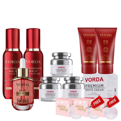 VORDA Skincare Lifting Serum Rich Perfect Smooth Reduce freckles [Set 9 Pieces]