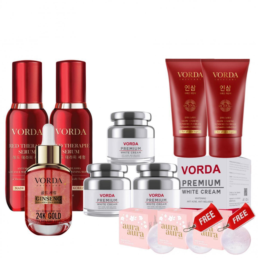 VORDA Skincare Lifting Serum Rich Perfect Smooth Reduce freckles [Set 9 Pieces]