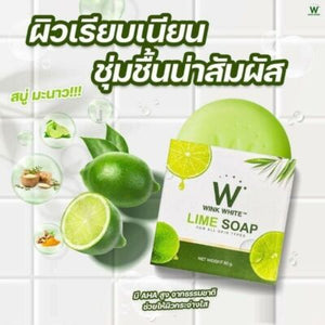 Natural Herbs Lime Soap Anti Aging Smooth Aura Radiant Skin Face 80g