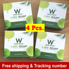 Load image into Gallery viewer, Natural Herbs Lime Soap Anti Aging Smooth Aura Radiant Skin Face 80g