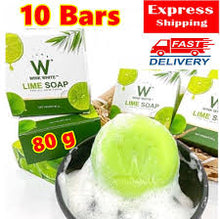 Load image into Gallery viewer, Natural Herbs Lime Soap Anti Aging Smooth Aura Radiant Skin Face 80g