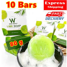 Natural Herbs Lime Soap Anti Aging Smooth Aura Radiant Skin Face 80g