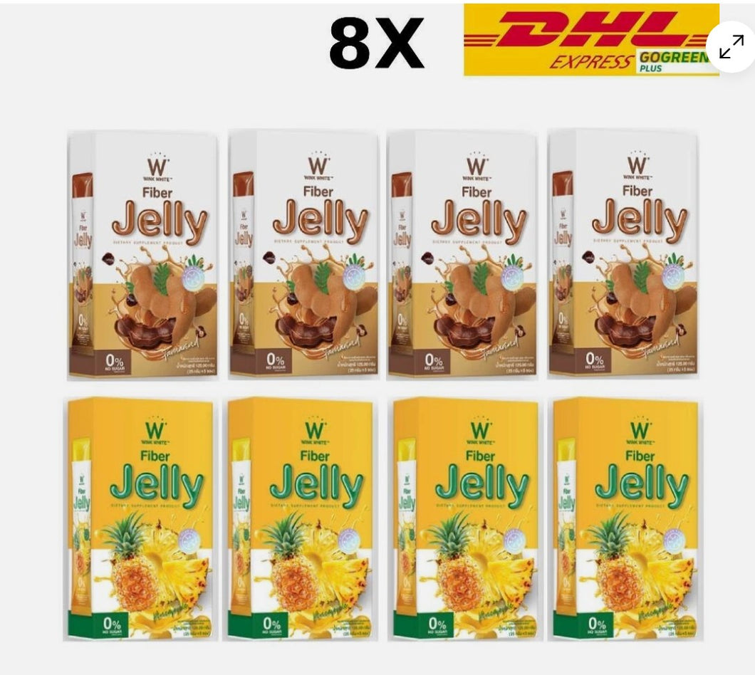 W Wink White Jelly Fiber Tamarind + Pineapple Detox Good Shape Weight Manage 8X