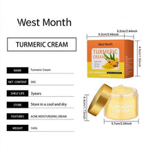 Load image into Gallery viewer, West&amp;Month Moisturizing Facial Cream, Turmeric Cream for Face 50g.