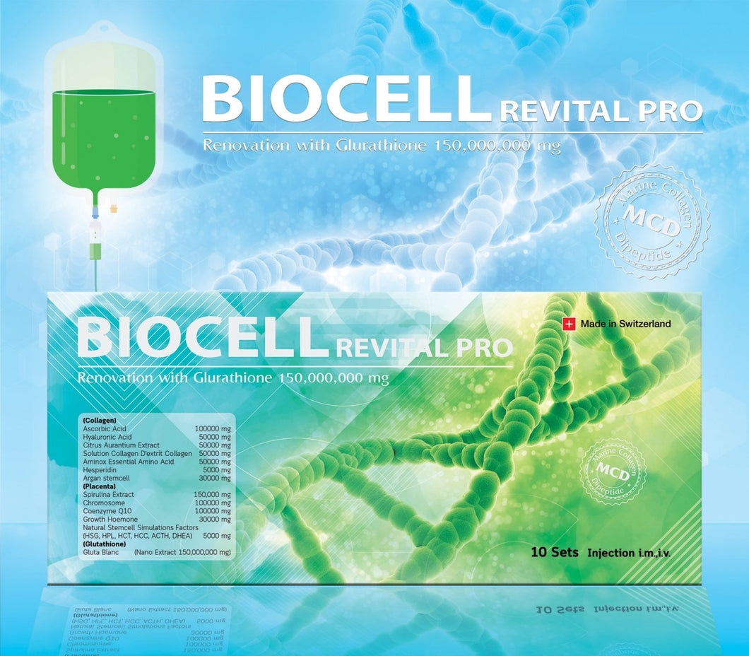 Biocell Revital Pro Green Renovation with Glutathione 150000000 mg.