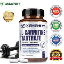 Load image into Gallery viewer, L-Carnitine Tartrate 1500mg - Fat Burner, Weight Loss, Muscle Gain -L-Carnitine