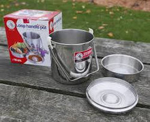 Load image into Gallery viewer, Zebra Stainless Steel Billy Can Loop Handle Pot 14cm Used Over Stove or Fire