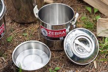 Load image into Gallery viewer, Zebra Stainless Steel Billy Can Loop Handle Pot 14cm Used Over Stove or Fire