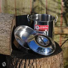 Load image into Gallery viewer, Zebra Stainless Steel Billy Can Loop Handle Pot 14cm Used Over Stove or Fire