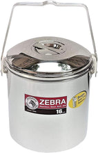 Load image into Gallery viewer, Zebra Stainless Steel Billy Can Loop Handle Pot 14cm Used Over Stove or Fire