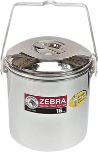Zebra Stainless Steel Billy Can Loop Handle Pot 14cm Used Over Stove or Fire
