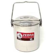 Load image into Gallery viewer, Zebra Stainless Steel Billy Can Loop Handle Pot 14cm Used Over Stove or Fire