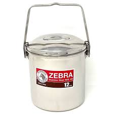 Zebra Stainless Steel Billy Can Loop Handle Pot 14cm Used Over Stove or Fire