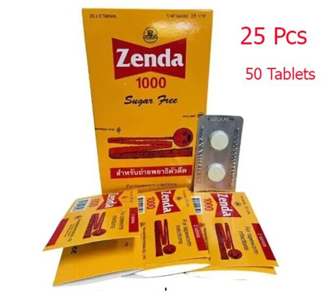 Zenda 1000 for Tapeworm Infections 50 tablets 1 Box