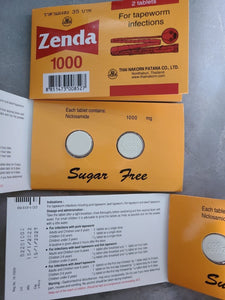 Zenda 1000 for Tapeworm Infections 50 tablets 1 Box