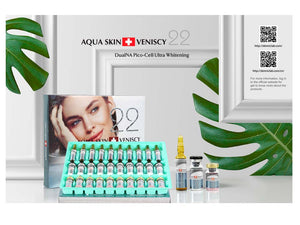 AquaSkin Veniscy 22 Brighter and Younger Skin with Suisse Technology 10 Vial New