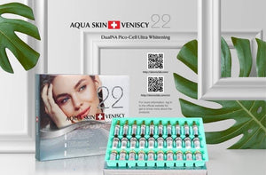 AquaSkin Veniscy 22 Brighter and Younger Skin with Suisse Technology 10 Vial New