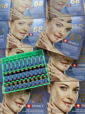 AquaSkin Veniscy 68 Glutathione Skin Whitening Injection 3 Box