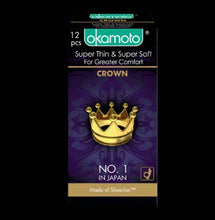 Load image into Gallery viewer, Okamoto Crown, ultra-thin condoms, suitable for sensitive skin, 52 mm, 1 box (10 pieces)