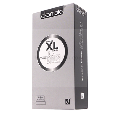 Okamoto XL Condoms, Okamoto Condoms, 54 mm, Smooth Surface (10/Box)