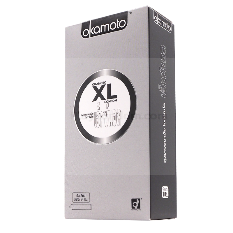 Okamoto XL Condoms, Okamoto Condoms, 54 mm, Smooth Surface (10/Box)