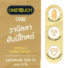 Load image into Gallery viewer, Onetouch One Vanilla Honey Toast condoms, 53 mm, 12 condoms per can