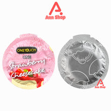 Load image into Gallery viewer, Onetouch One Strawberry Cheesecake condoms, 53 mm, 12-count pack