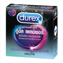 Load image into Gallery viewer, Durex Dual Pleasure Condoms with dots and lines, with delay ejaculation, 56 mm, 3-Pack