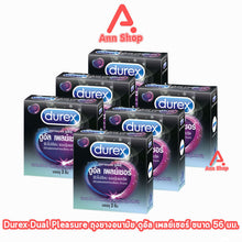 Load image into Gallery viewer, Durex Dual Pleasure Condoms with dots and lines, with delay ejaculation, 56 mm, 3-Pack