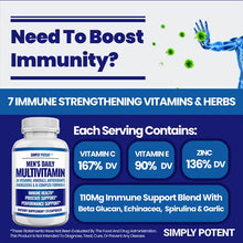 Load image into Gallery viewer, Multivitamin, minerals, herbs, and fruits. 35 capsules or 120 capsules. For men.