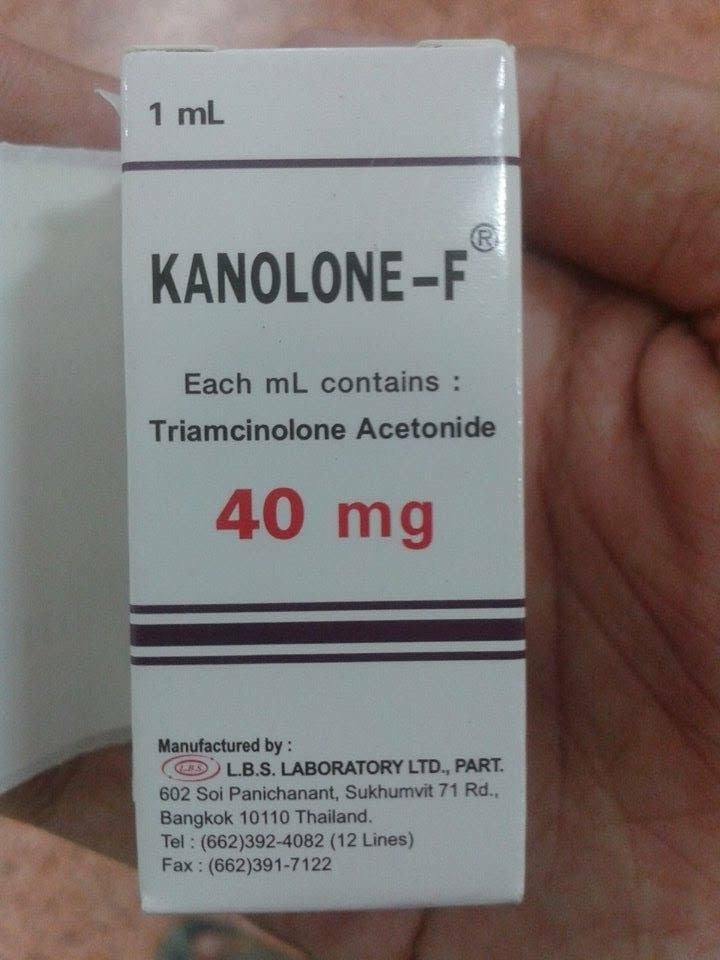 Kanolone 40 mg Acne Injection, Keloid, Clear Acne inflammation Without Acne Scars 1 ml.