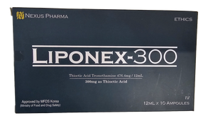 Liponex-300 advanced thioctic acid 300mg(ALA300mg) High potency, Premium grade