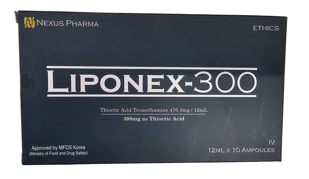 Liponex-300 advanced thioctic acid 300mg(ALA300mg) High potency, Premium grade