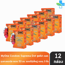 Load image into Gallery viewer, myONE Suprema Dots Condoms – Extra-large dots, textured surface, 53mm size,