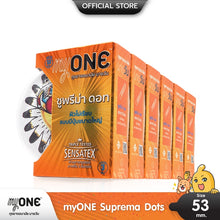 Load image into Gallery viewer, myONE Suprema Dots Condoms – Extra-large dots, textured surface, 53mm size,