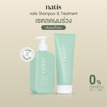Load image into Gallery viewer, Natis Shampoo 200ml + Natis Conditioner 200ml: Reduces hair loss, leaves hair soft, smooth, and tangle-free.