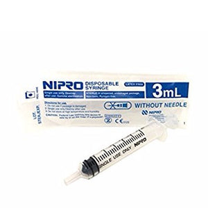 New Nipro Syringe 3 ml Nasal Syringe Latex Free1 Box 100 Pcs