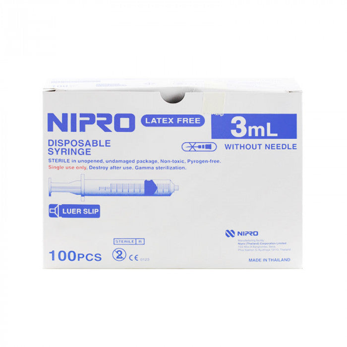 New Nipro Syringe 3 ml Nasal Syringe Latex Free1 Box 100 Pcs