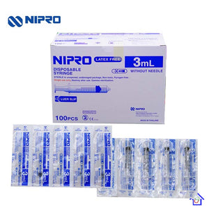 New Nipro Syringe 3 ml Nasal Syringe Latex Free1 Box 100 Pcs