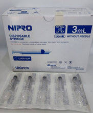 Load image into Gallery viewer, New Nipro Syringe 3 ml Nasal Syringe Latex Free1 Box 100 Pcs