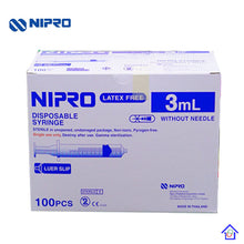 Load image into Gallery viewer, New Nipro Syringe 3 ml Nasal Syringe Latex Free1 Box 100 Pcs