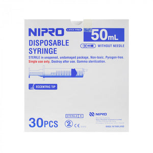 Nipro Syringe 50 ml Nasal syringe, 20cc syringe 1 Box 30 Pcs