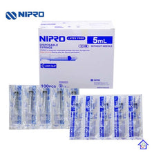 Load image into Gallery viewer, New Nipro Syringe 5 ml Nasal Syringe 5 cc Latex Free1 Box 100 Pcs