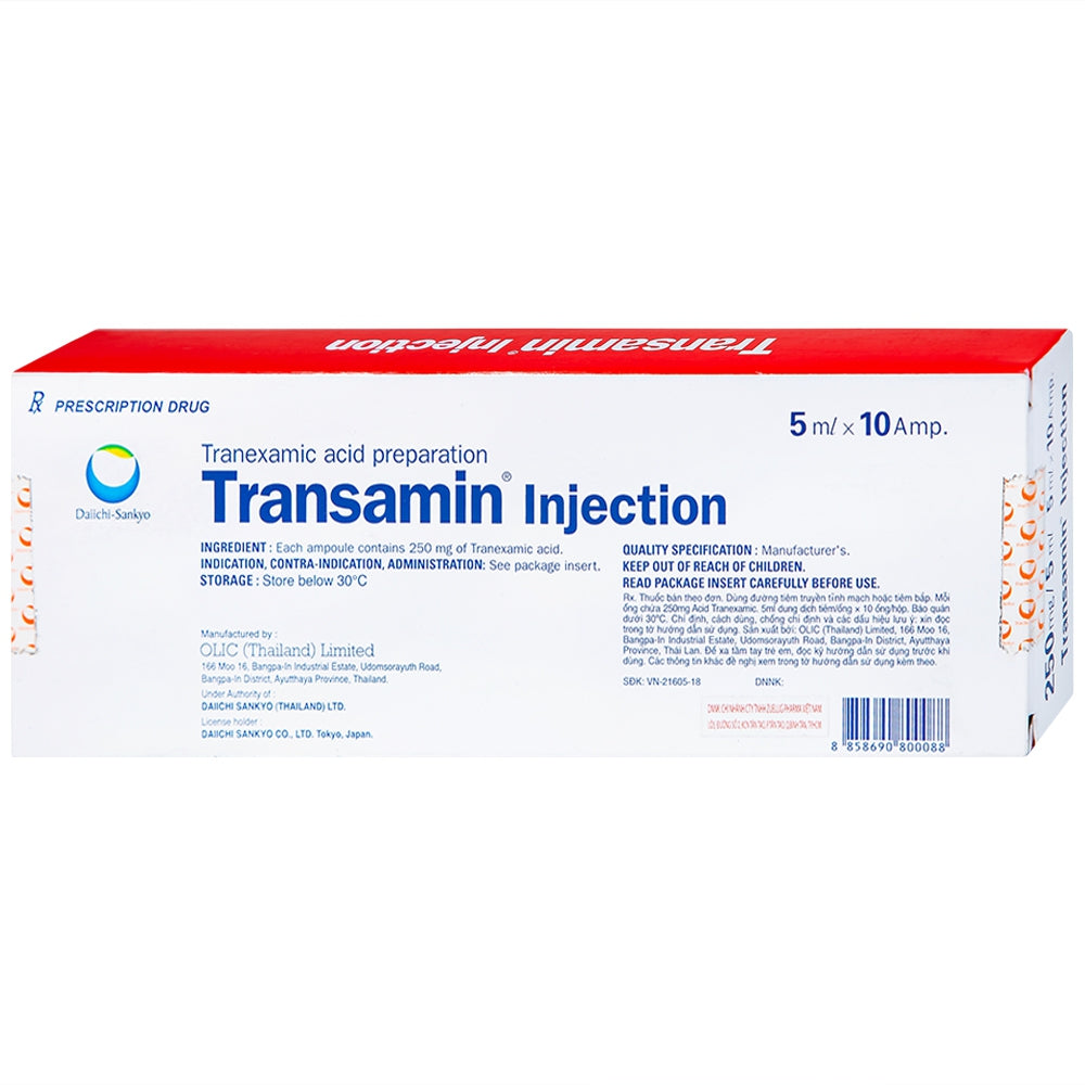 Transamin Transamin Injection 250mg/5ml 1 Box – Quality item shop
